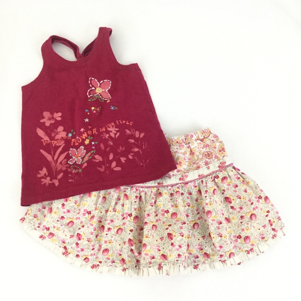 Girl’s Gap Tank Top & Skirt Outfit Size 2T